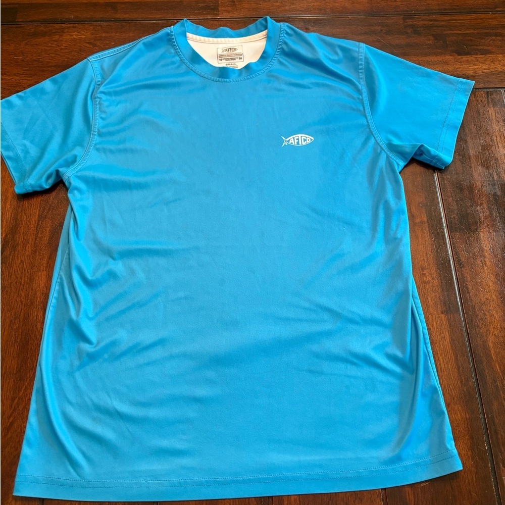 AFTCO Men's Blue Short Sleeve Tee